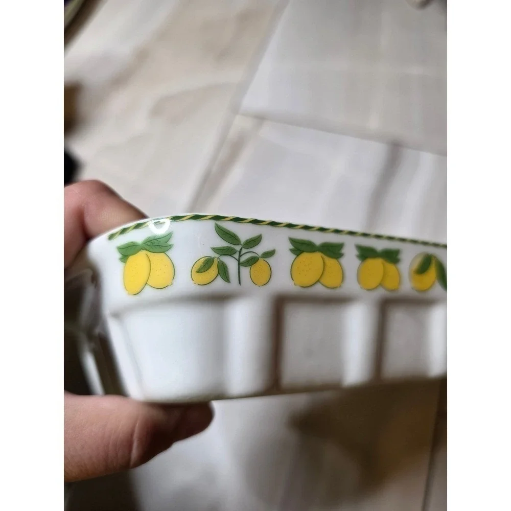 Porcelaine du Reussy France Lemon Baking Dish Cathie B‎ Citrus Rectangular Baker